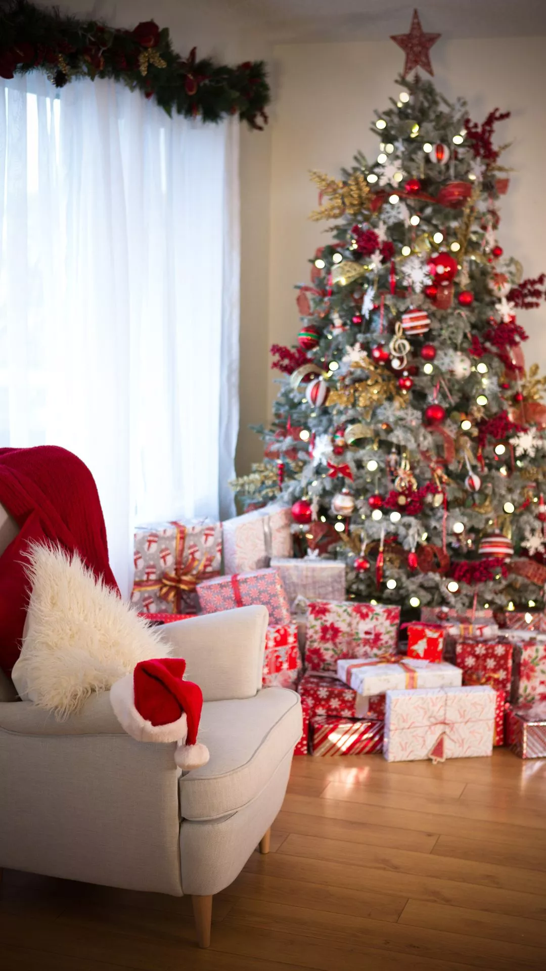 decorar o cantinho da árvore de Natal