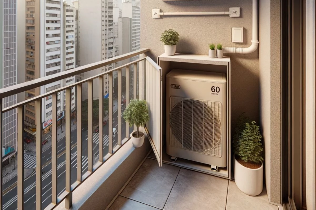 Como ocultar a condensadora do ar condicionado na varanda
