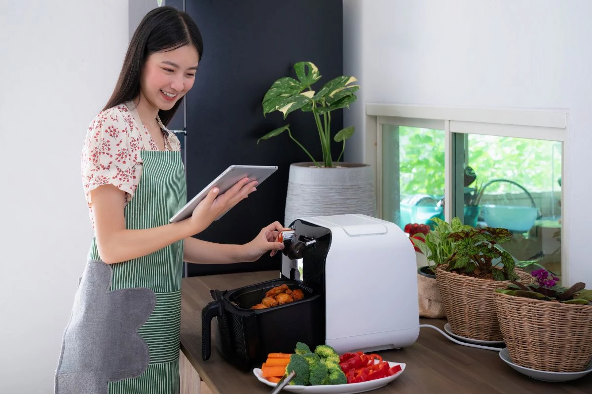 Siga as instruções do fabricante Air fryer