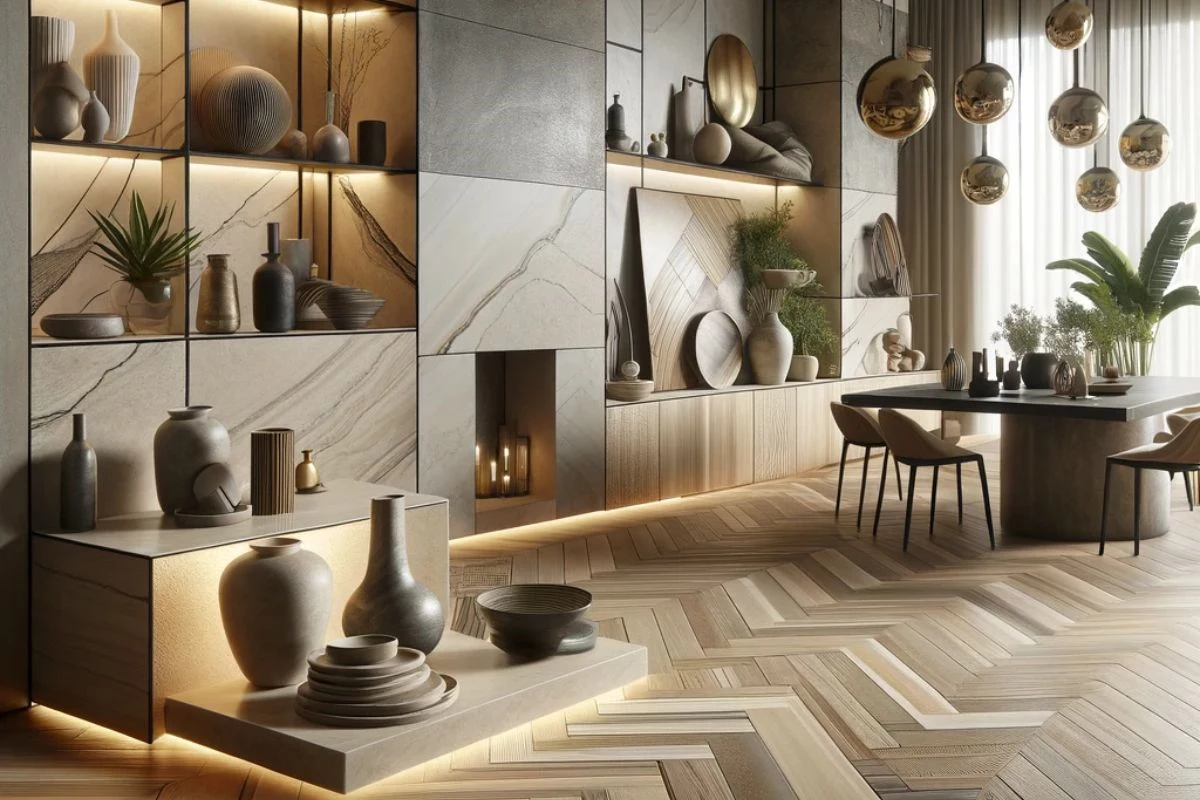 Texturas Naturais Elegancia e Praticidade 8 Tendências de Porcelanato para 2024 que estão em alta