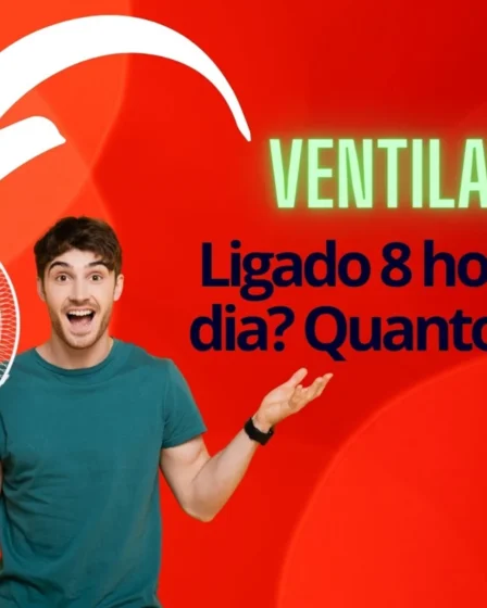 quanto gasta um ventilador ligado 8 horas