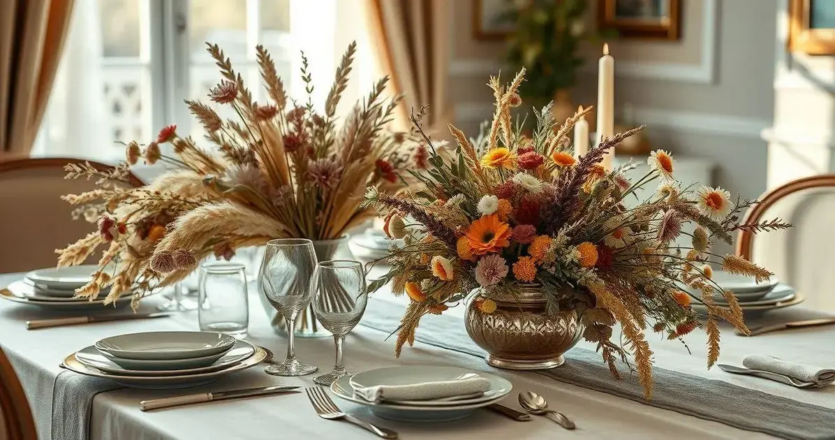 Como Criar Arranjos Naturais com Flores Secas para Mesas Elegantes