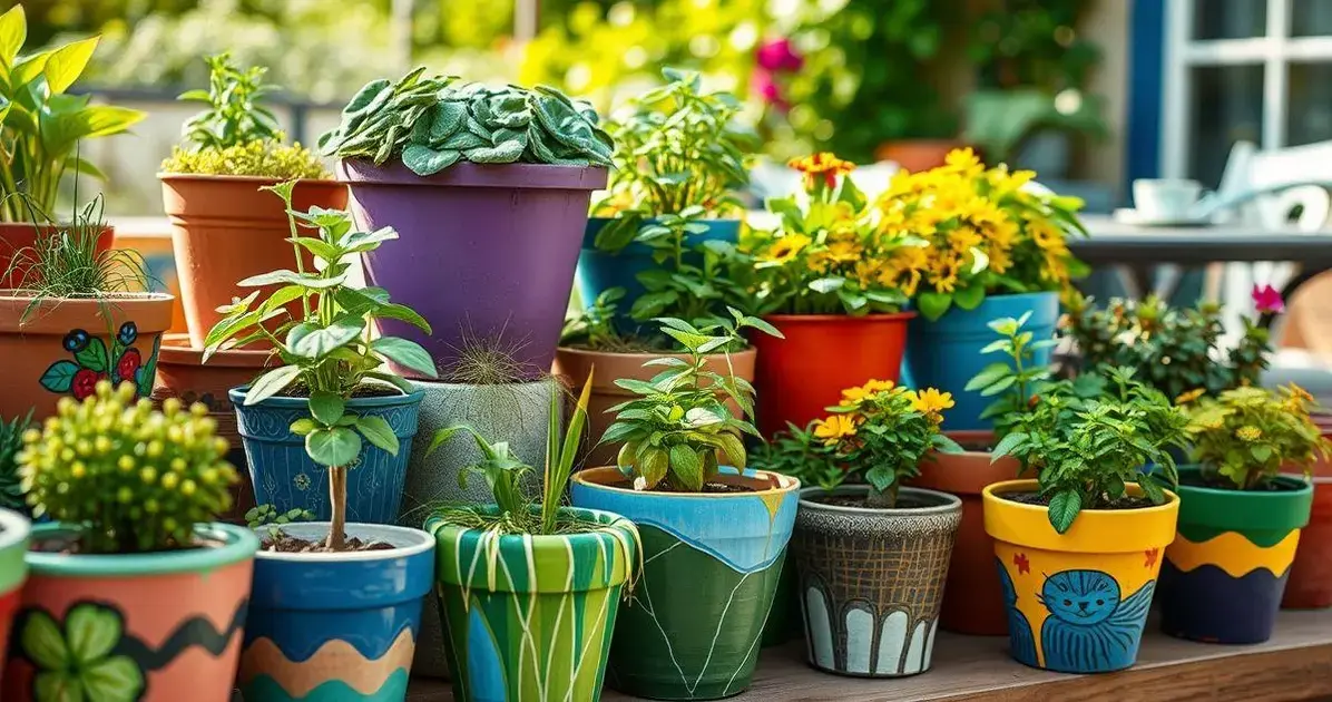 Como pintar e decorar vasos reutilizados