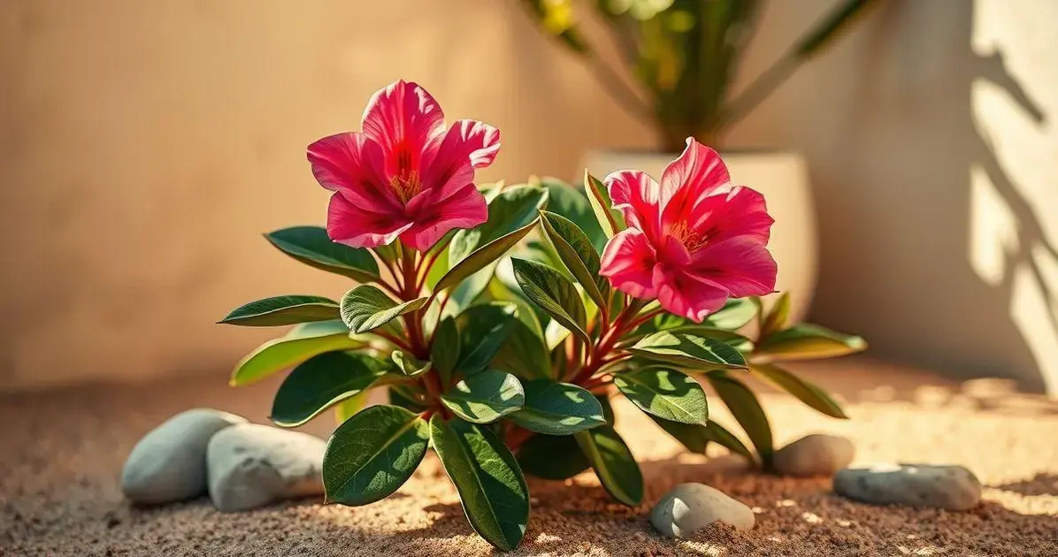 Como estimular a rosa do deserto a florescer