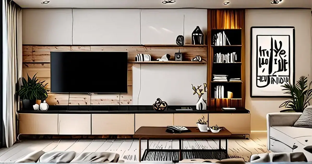 10 Ideias De Painéis Para TV Em Apartamentos Pequenos