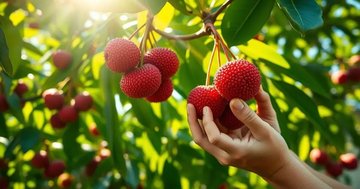 4. Colheita dos Frutos da Lichia