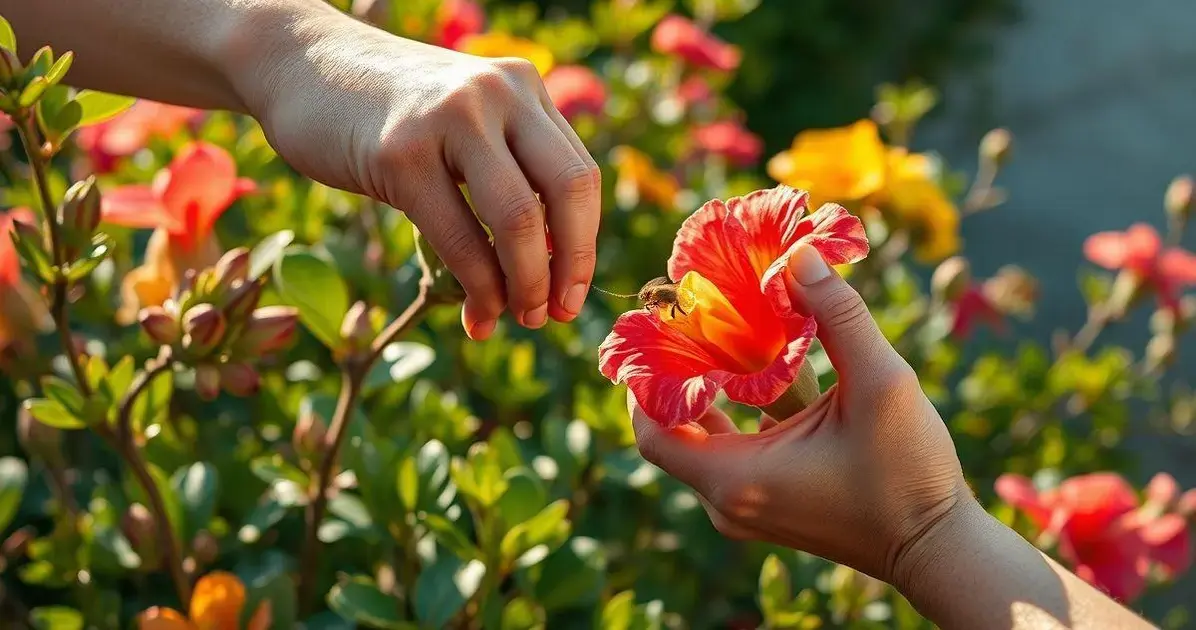Como fazer polinização manual da rosa do deserto