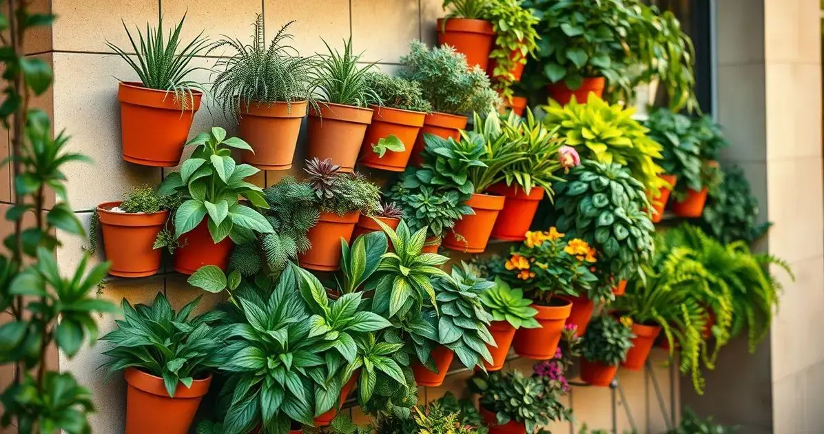 Como montar um jardim vertical em vasos