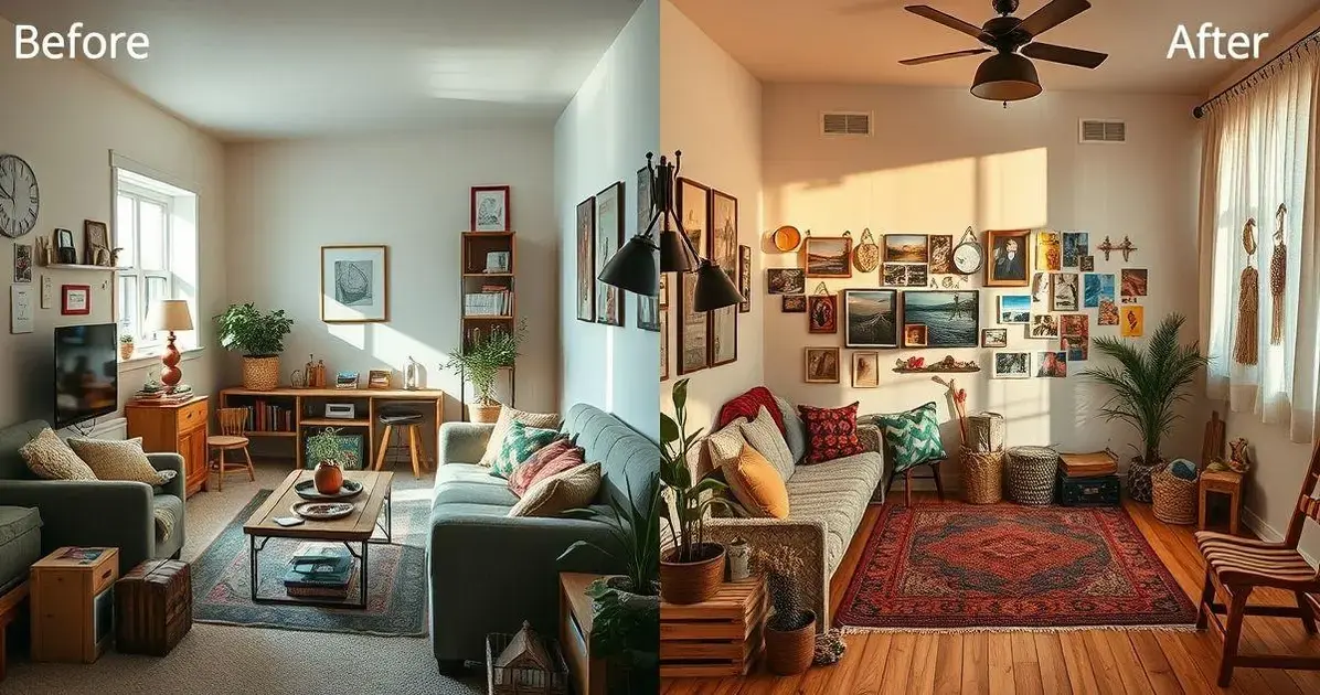 Dicas extras de personalização barata: sugerir truques criativos, como reaproveitar objetos ou fazer arte com fotos.