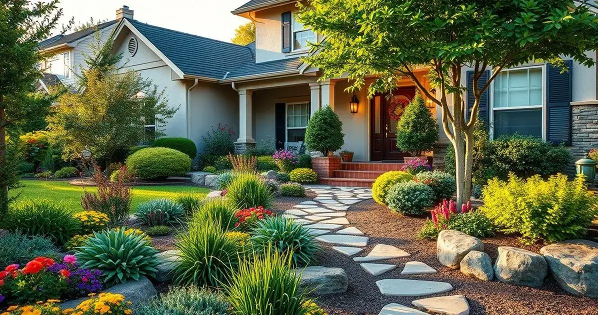 Ideias de paisagismo criativo para a frente da casa