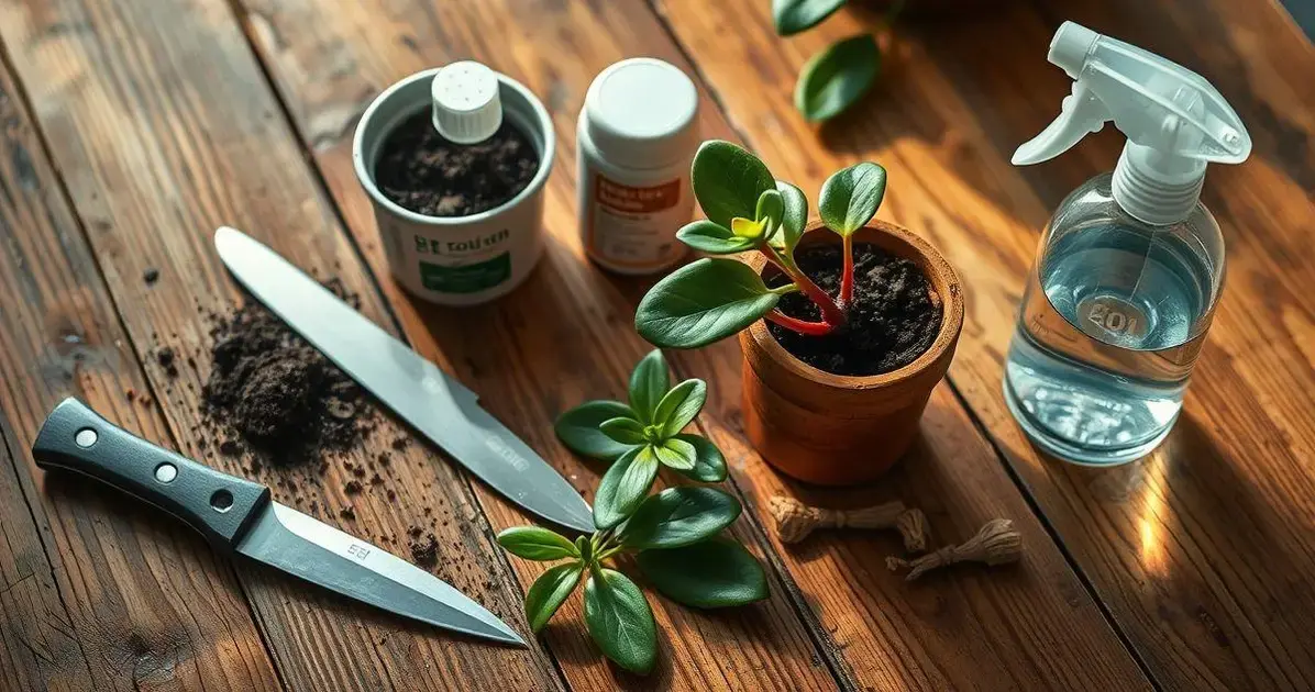 Materiais necessários para o enxerto