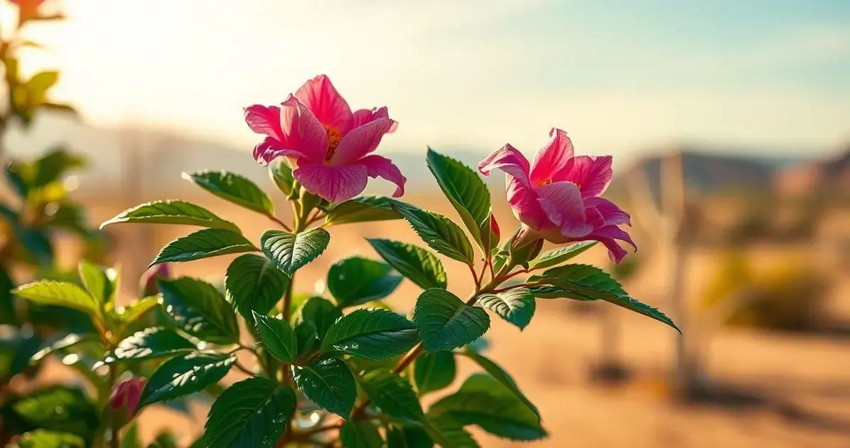 Mitigando riscos de chuva na rosa do deserto