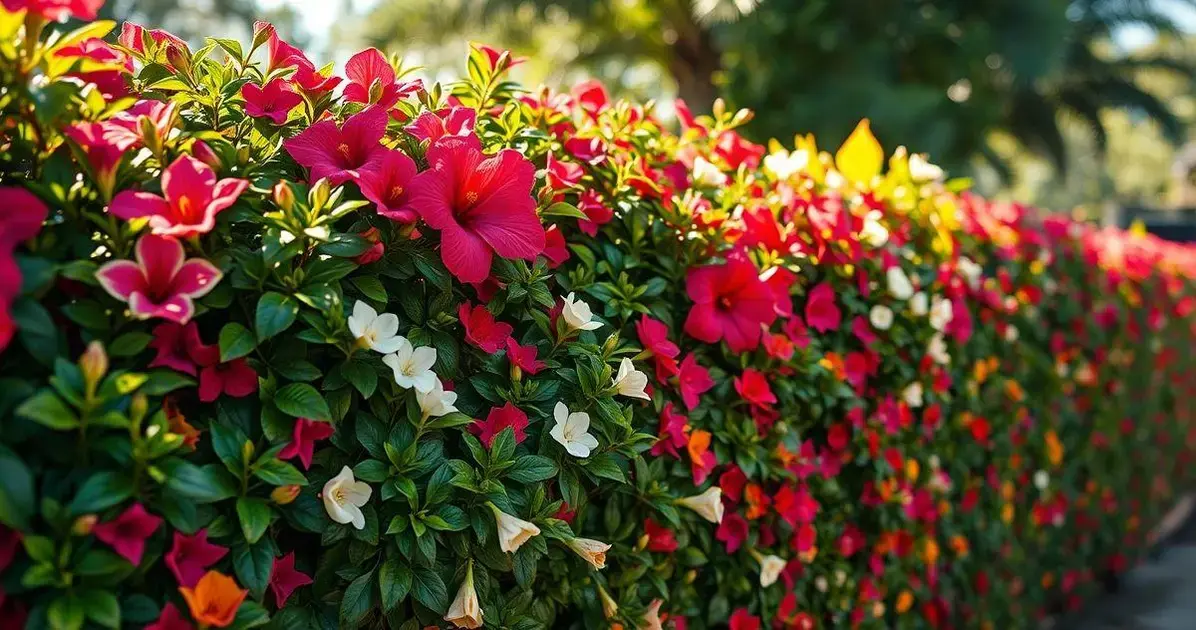 Plantas com flores ideais para cerca viva