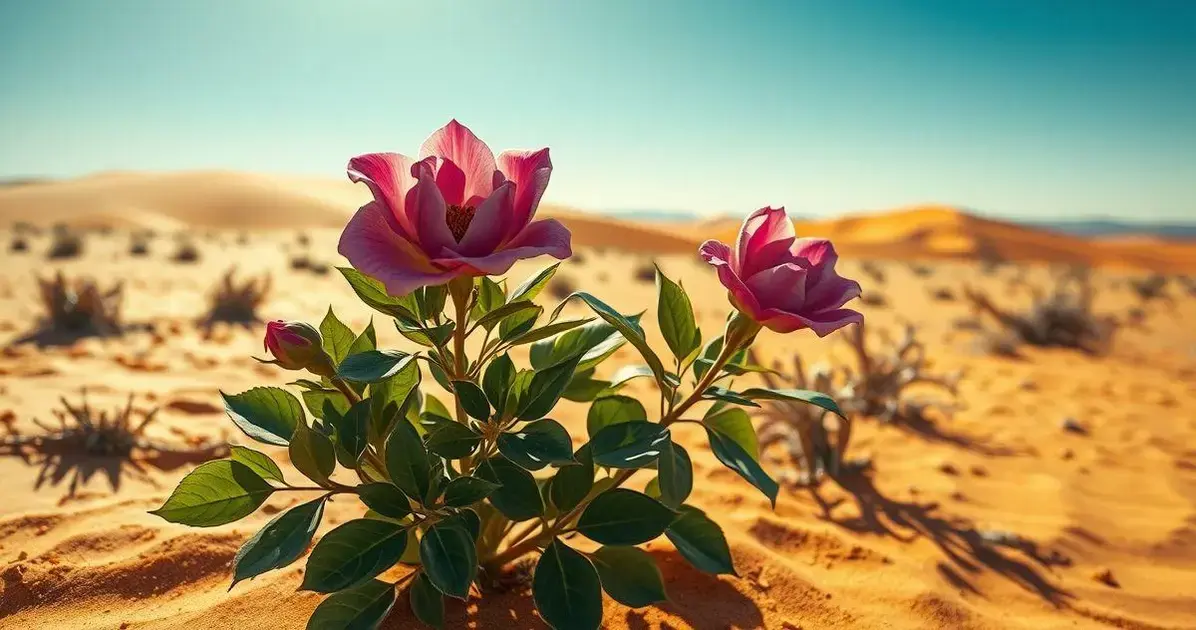 Rosa do deserto que floresce o ano inteiro