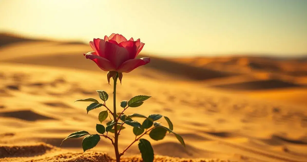 Rosa do deserto: sinais de ataque invisível