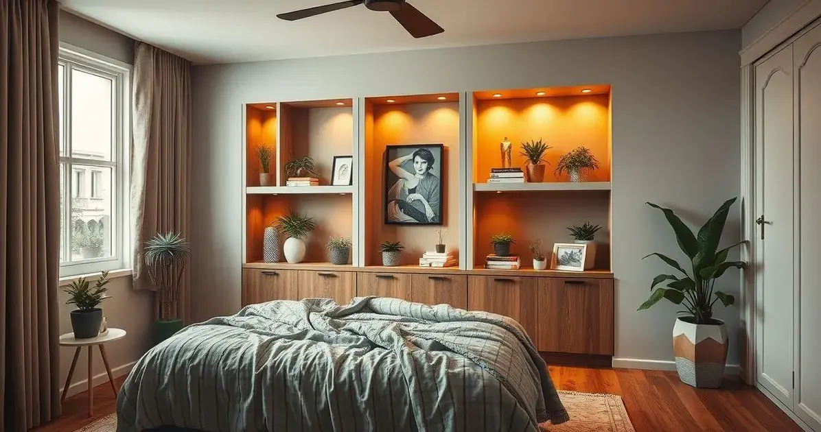 Aplicações criativas de nichos no quarto