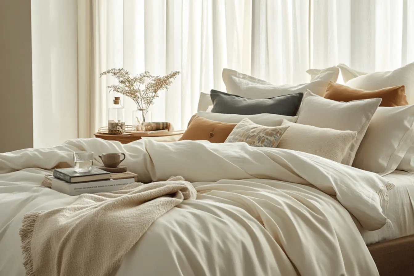 aromatização e iluminação suave para deixar sua cama irresistível
