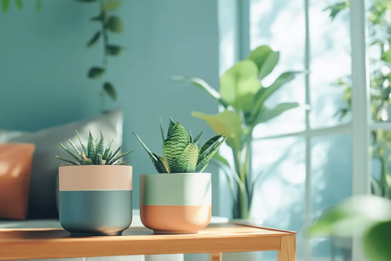 Ambiente decorado com paletas de cores terrosas