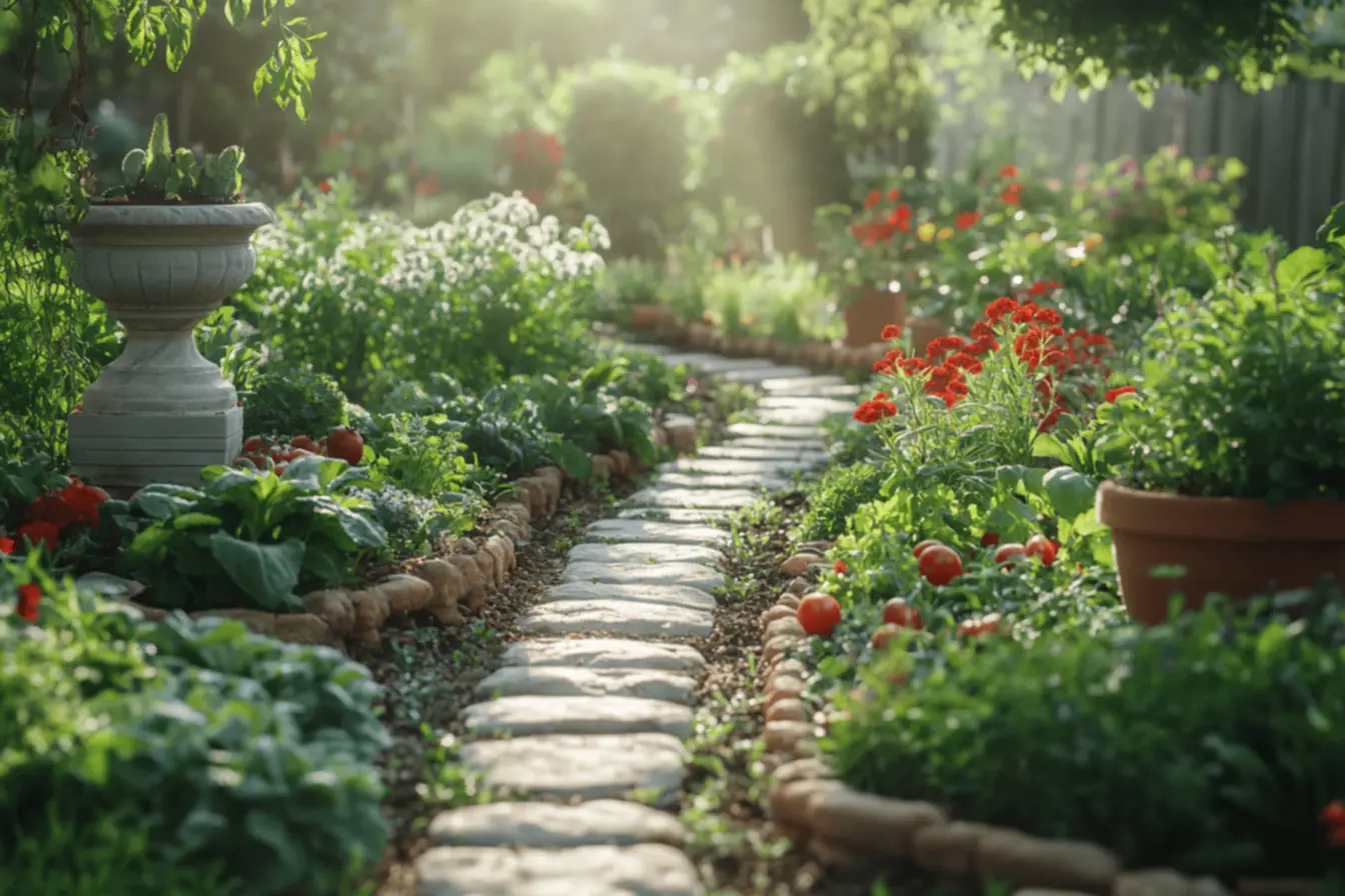 Plantio de vegetais no jardim