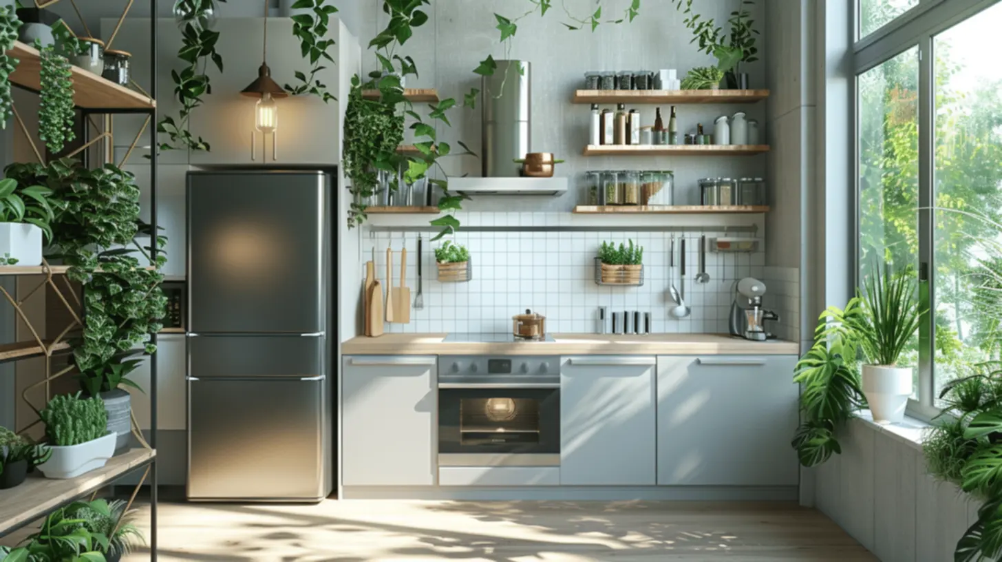 Iluminação em cozinha compacta