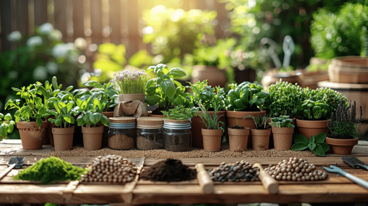 Plantação de sementes no jardim