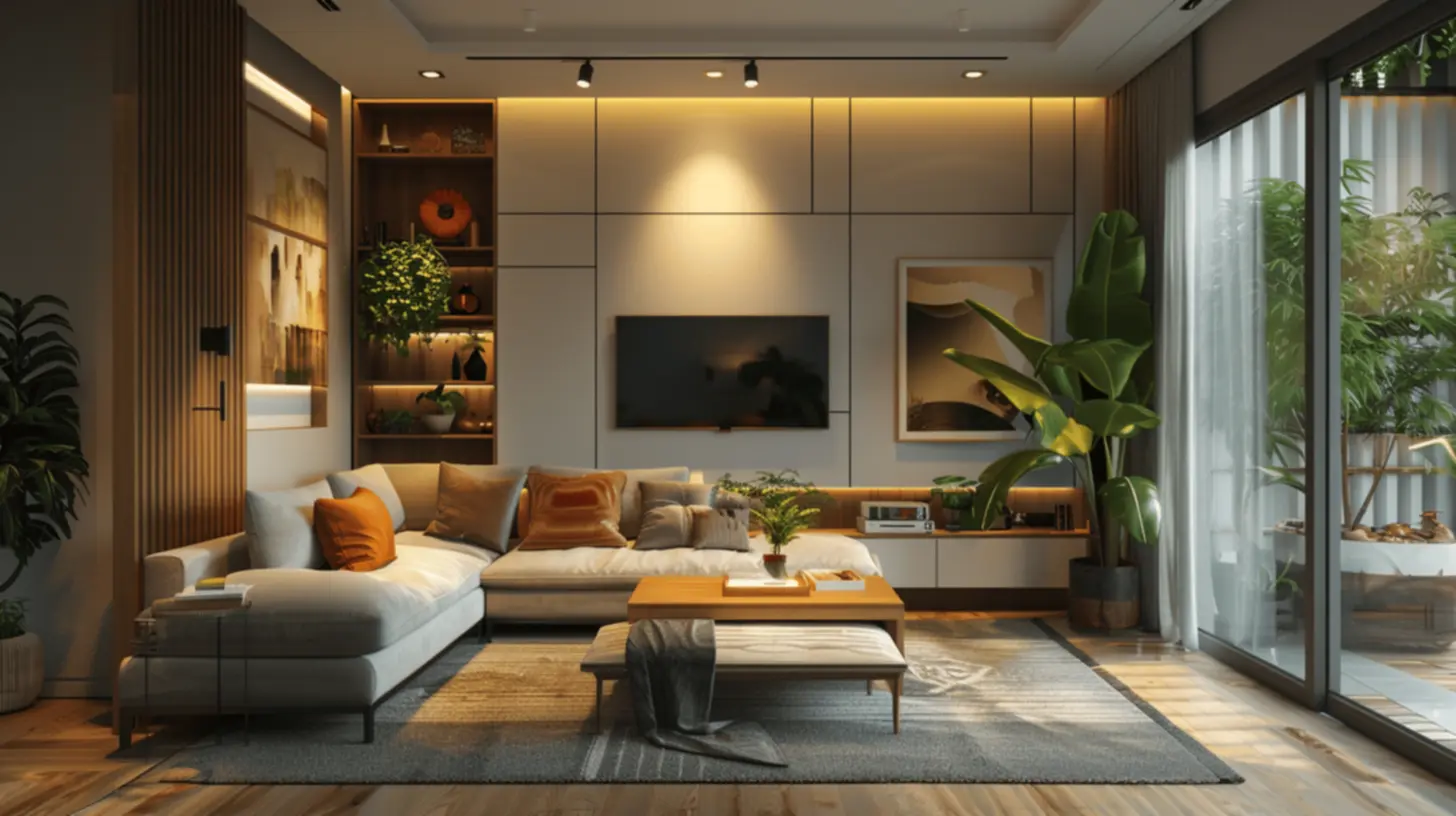 Móveis multifuncionais em decoração de apartamento pequeno