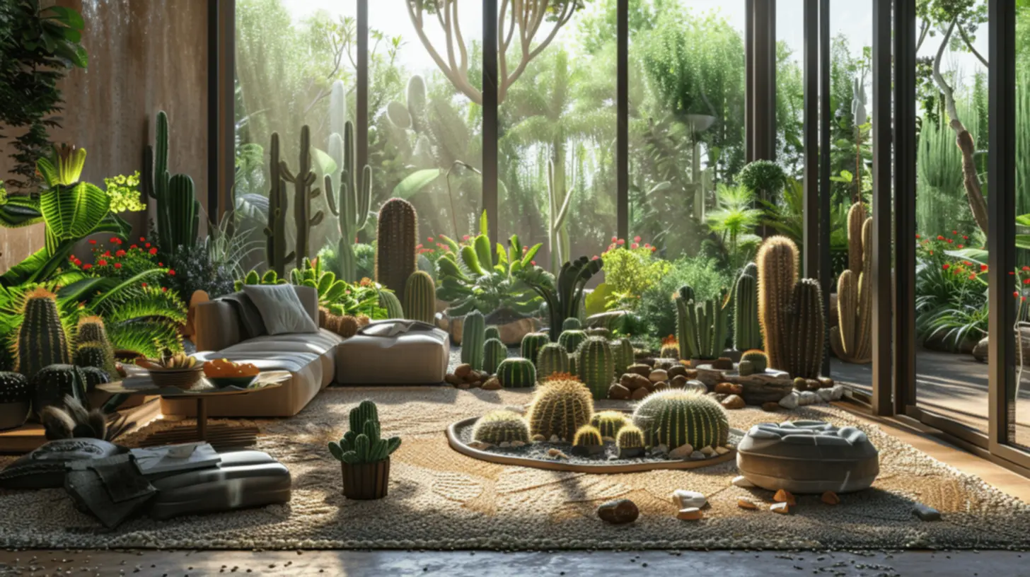 Jardim de Cactos ao Ar Livre