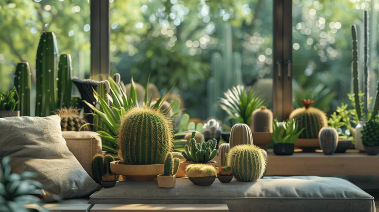 Jardim de Cactos Decorativo