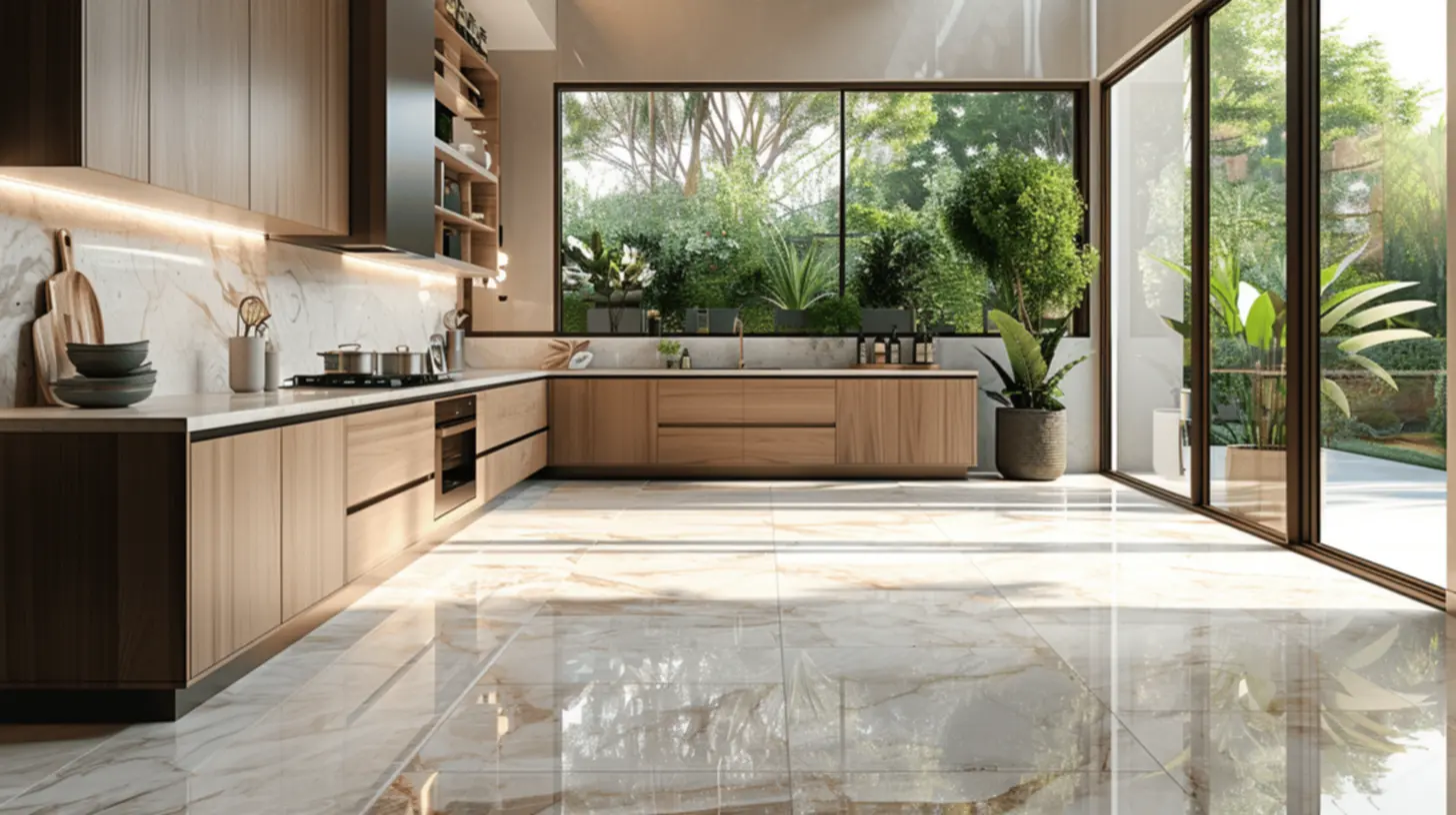 Piso de Cozinha com Design Elegante