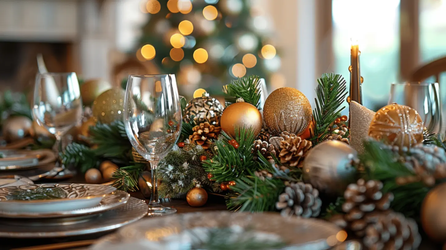 Decoração de Natal com elementos naturais e sustentáveis