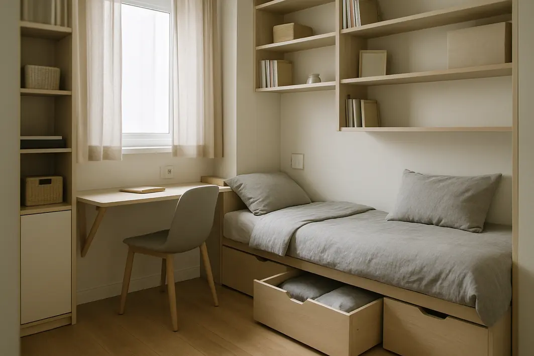 12 Ideias Práticas para Salvar Espaço em Quartos Pequenos