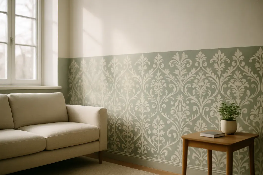 pintura meia parede estencil 2 pintura meia parede estencil 2